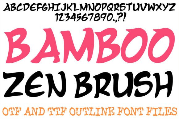 Bamboo Zen Brush Font