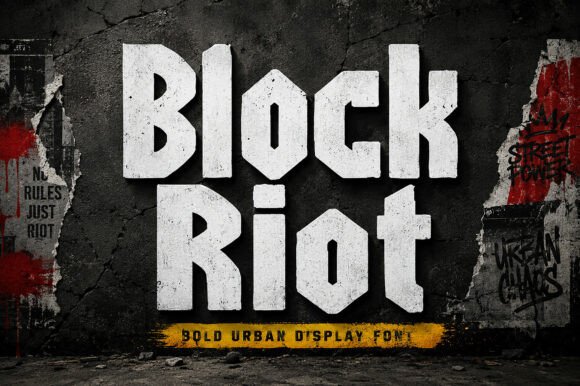 Block Riot Font for Bold Branding