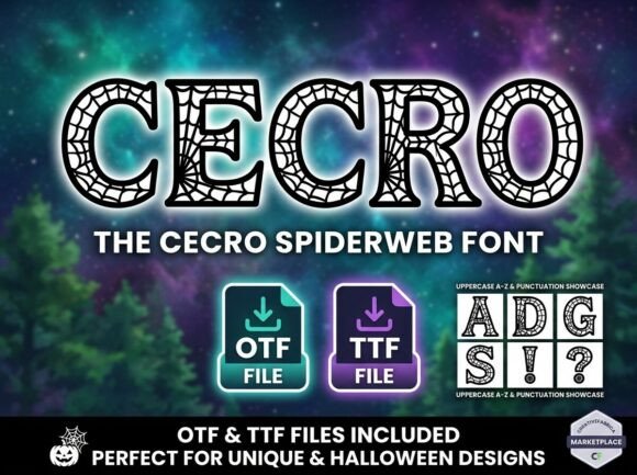 Cecro: A Spun-and-Spooky Display Font