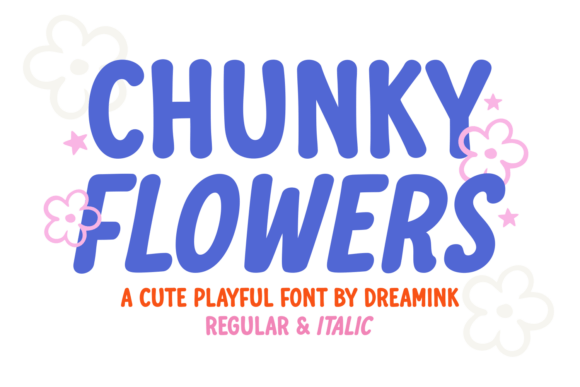 Chunky Flowers Font