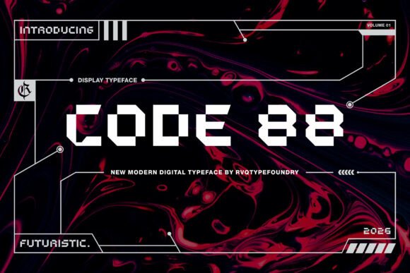 Code 88 Font for Modern Editorial Design