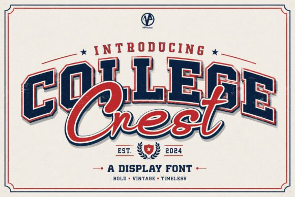 College Crest Font for Web Design
