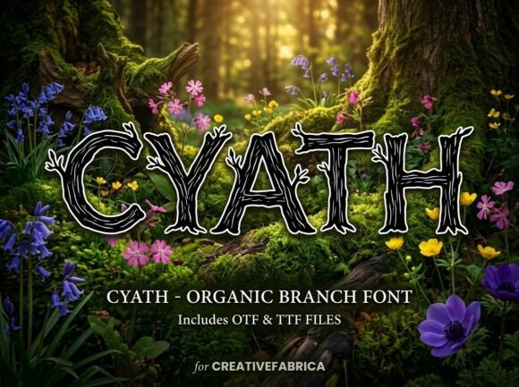 Cyath: Organic Display Font
