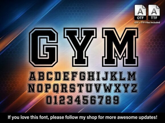 Gym Font: Bold and Athletic