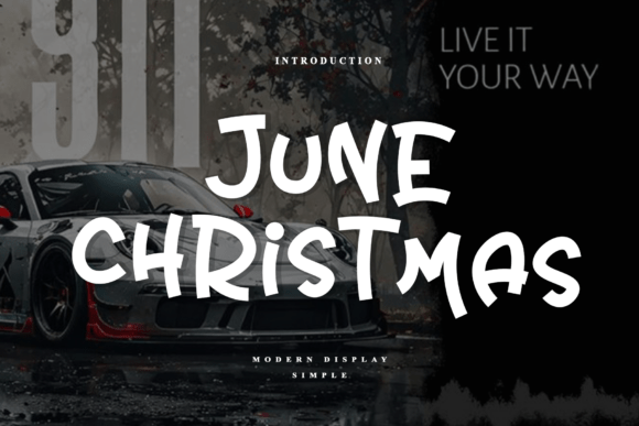 June Christmas Font for Creative Design