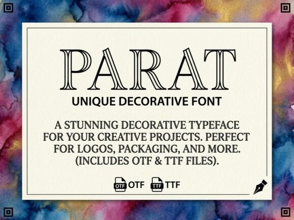 Parat: A Display Font for Elegant Design