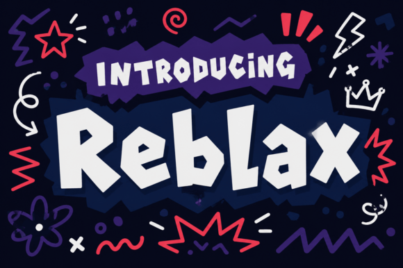 Reblax: A Bold Display Font for Creative Branding