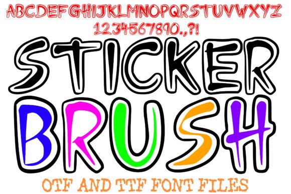 Sticker Brush Font