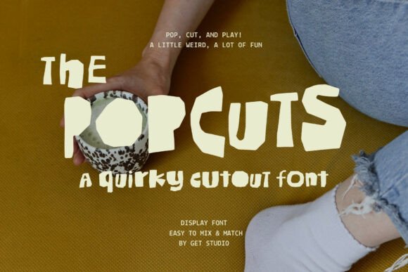 The Popcuts Font: Quirky Display for Creative Campaigns