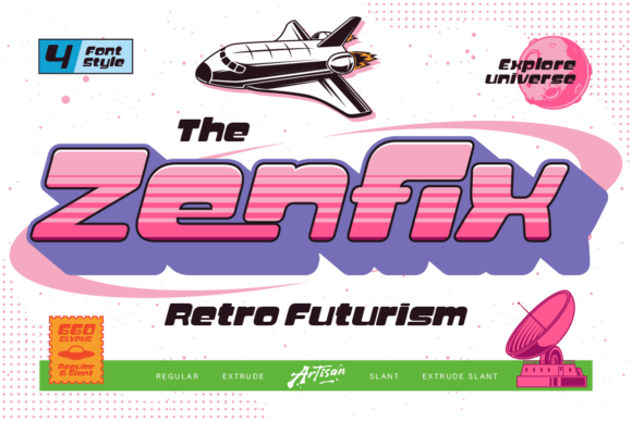 Zenfix Font: Bold Retro Futurism